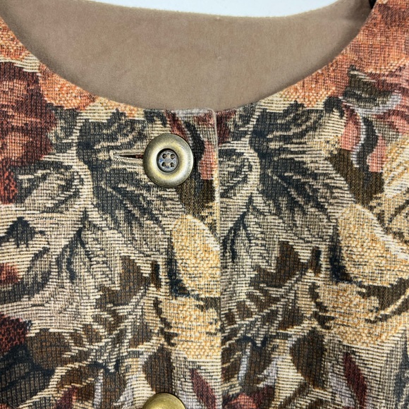 Vintage Floral Print Blazer Jacket Sz M - Picture 6 of 13